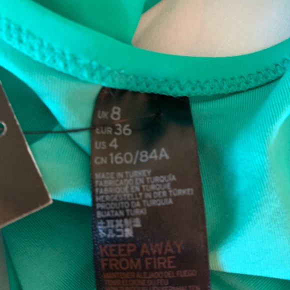 NWT Topshop one piece turquoise swimsuit. - Picture 6 of 6